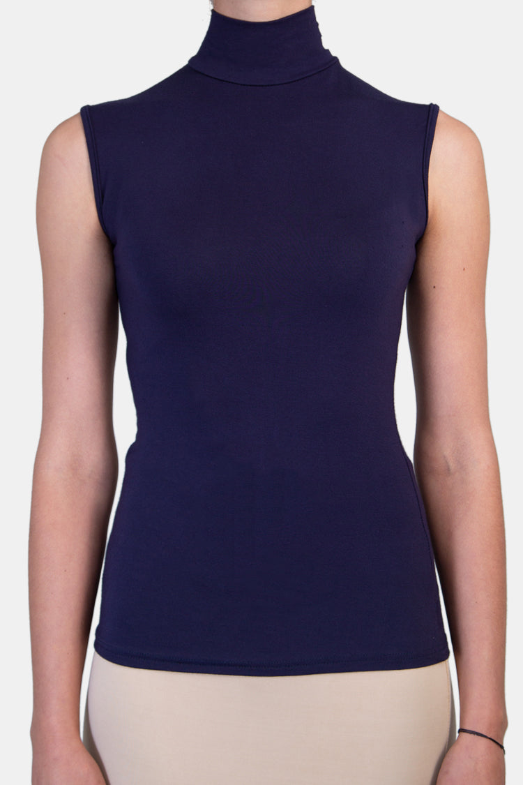 Jersey High Neck Singlet Top - 52 Midnight