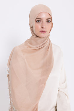 Viscose Tassel Hijab - 44 Nude