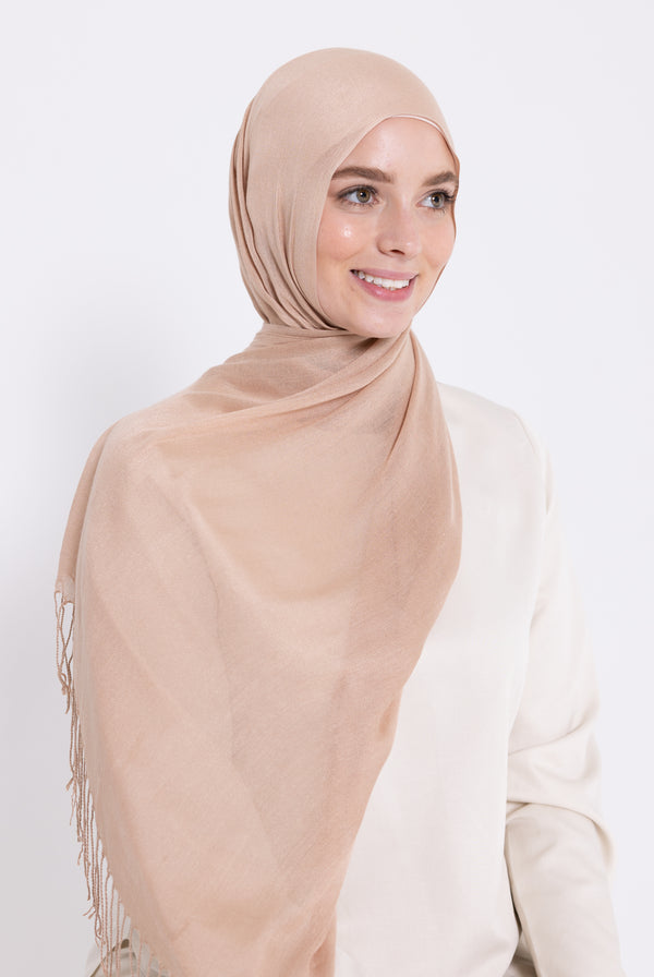 Viscose Tassel Hijab - 44 Nude
