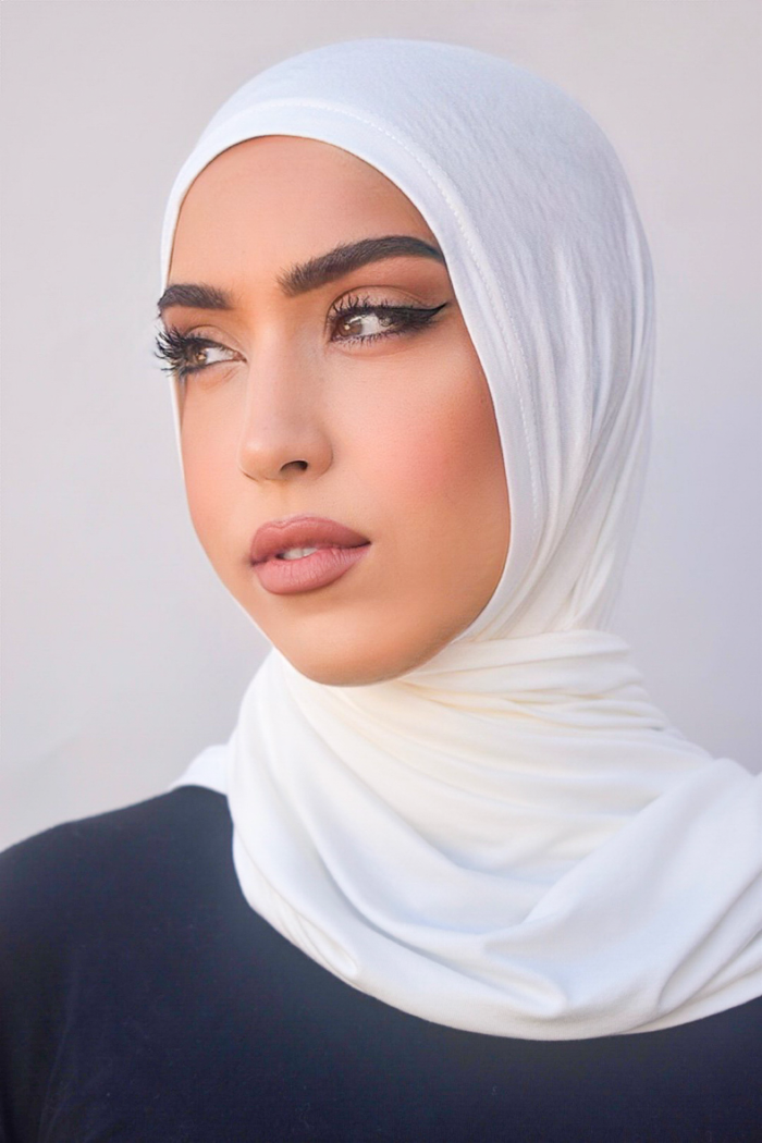 Jersey Hijab - 2 Off White