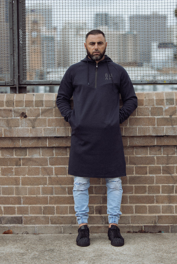 Men's Zayn 3/4 Hoodie - Navy