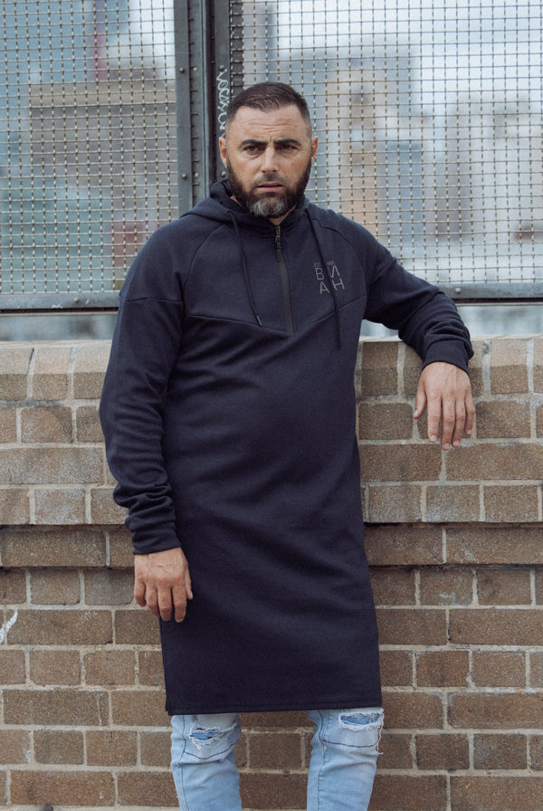 Men's Zayn 3/4 Hoodie - Navy