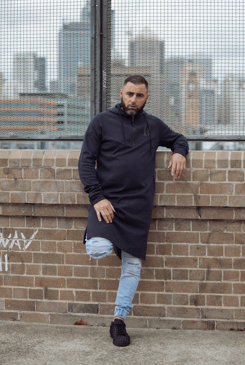 Men's Zayn 3/4 Hoodie - Navy