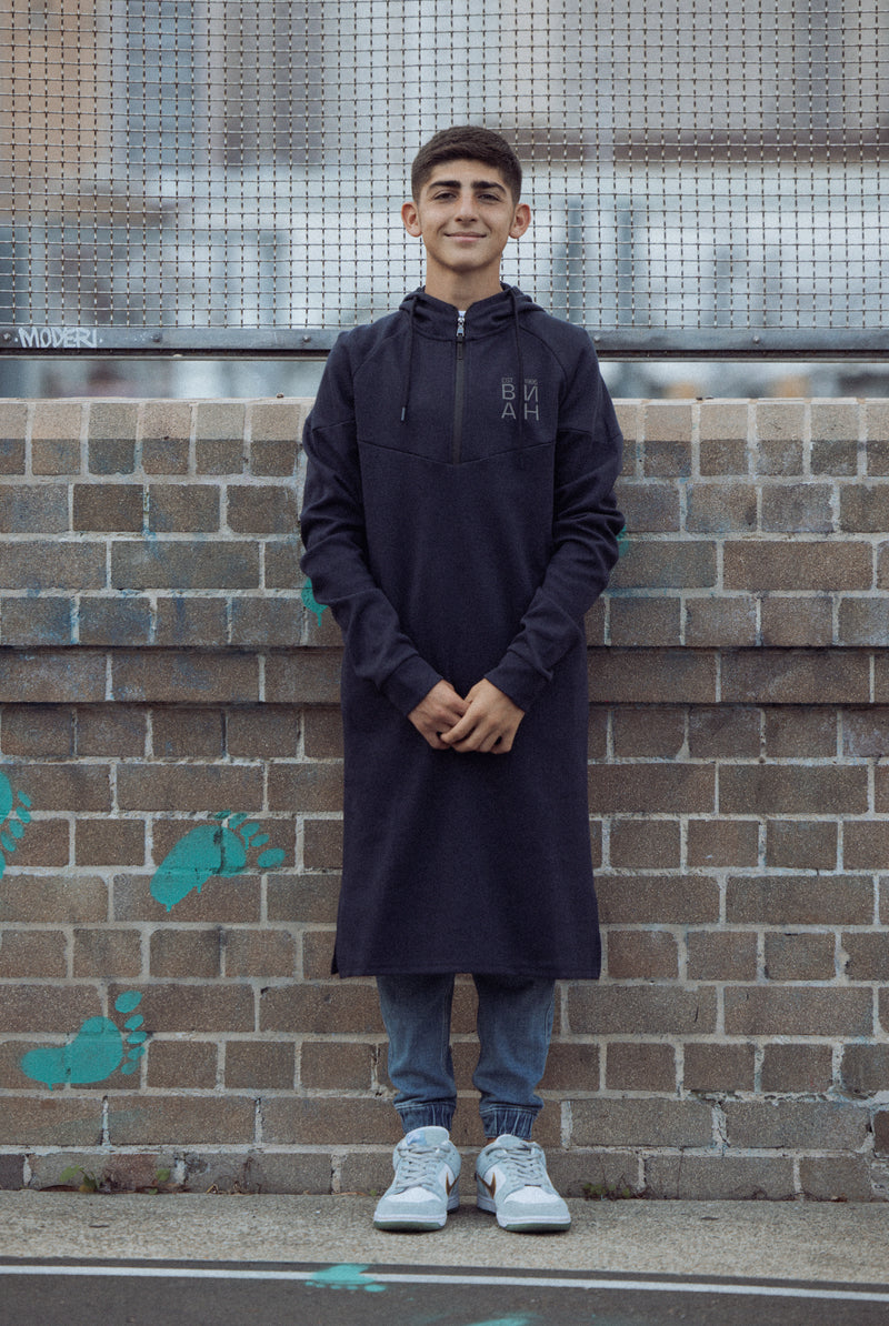 Men's Zayn 3/4 Hoodie - Navy
