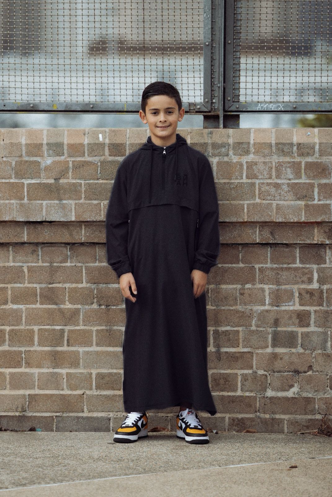 Boys Ishaq Dry Fit Thobe - Black