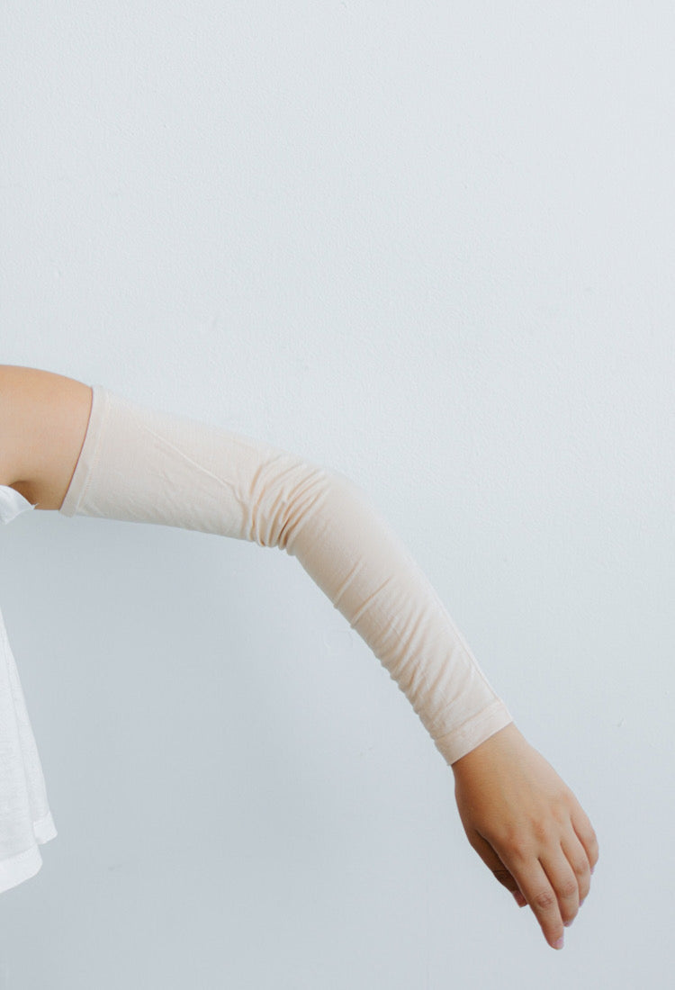 Womens Arm Sleeves - Nude