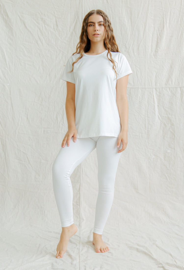 Bamboo Sleeveless Top - White