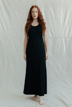 Bamboo Sleeveless Body Dress - Black