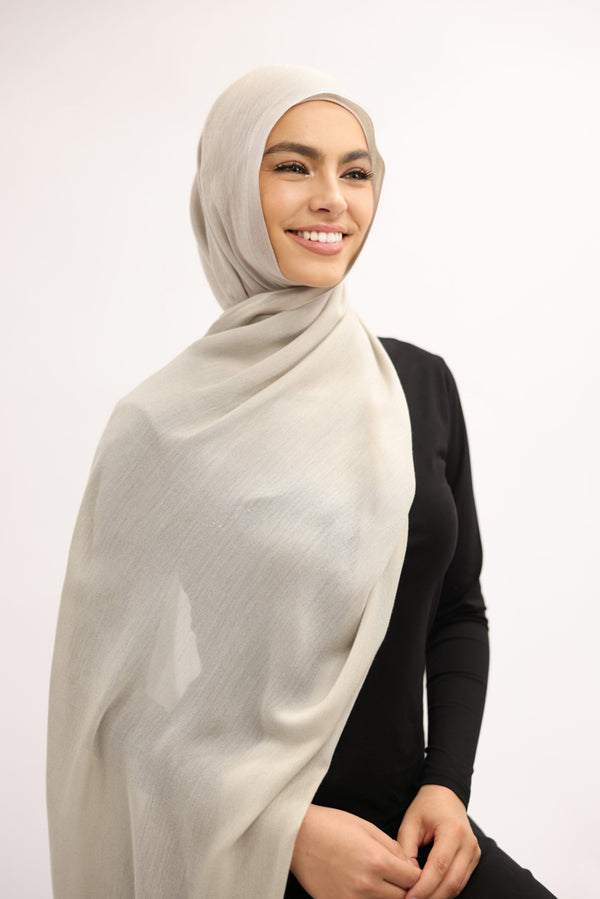 Premium Viscose Hijab - Chalk