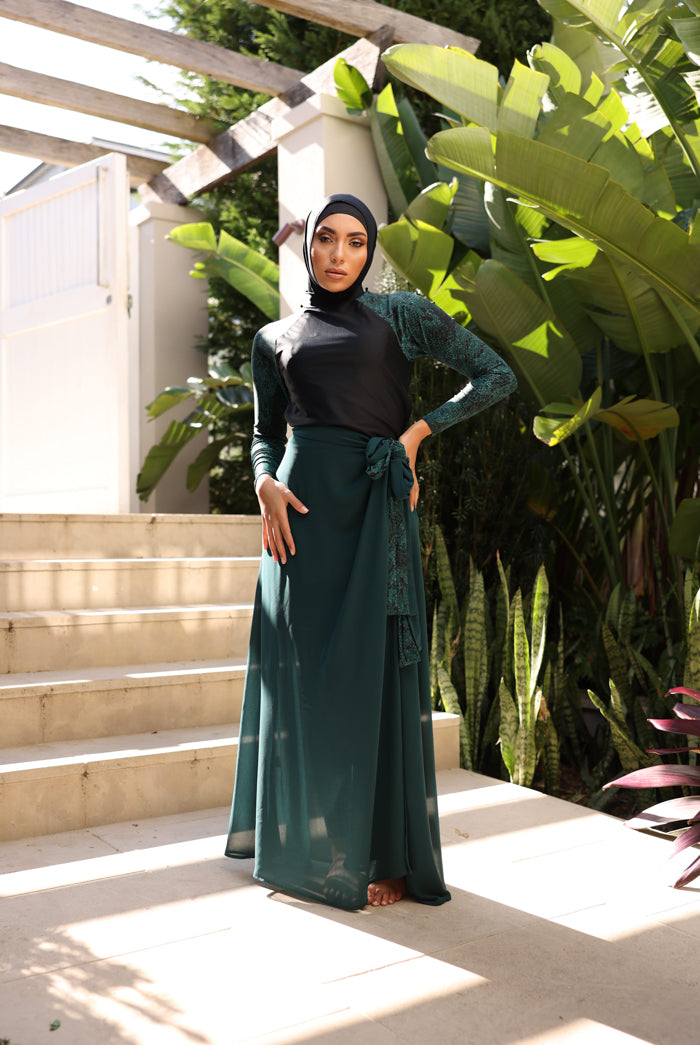 Maxi Chiffon Sarong - Emerald