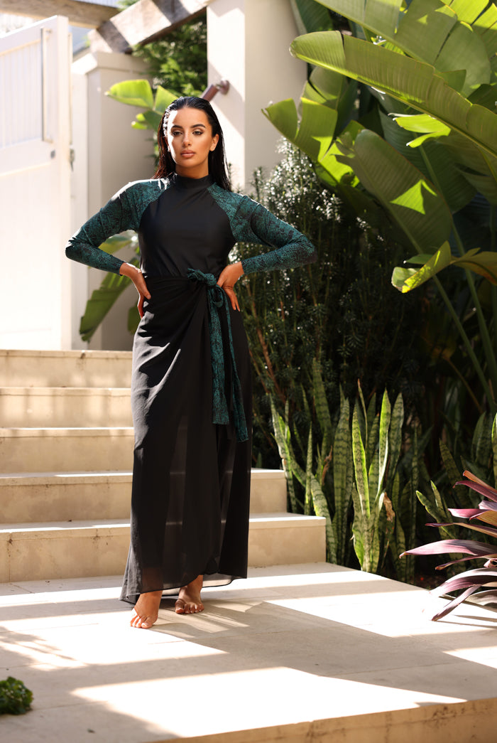 Maxi Chiffon Sarong - Black
