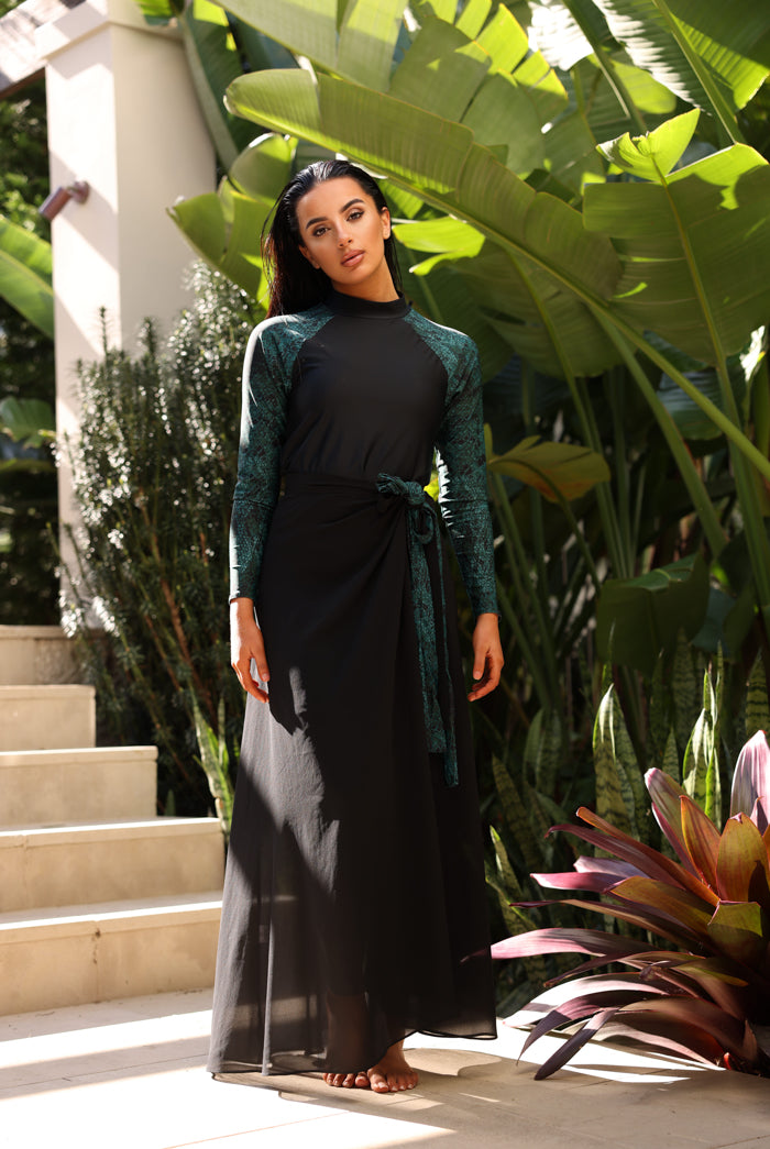 Maxi Chiffon Sarong - Black