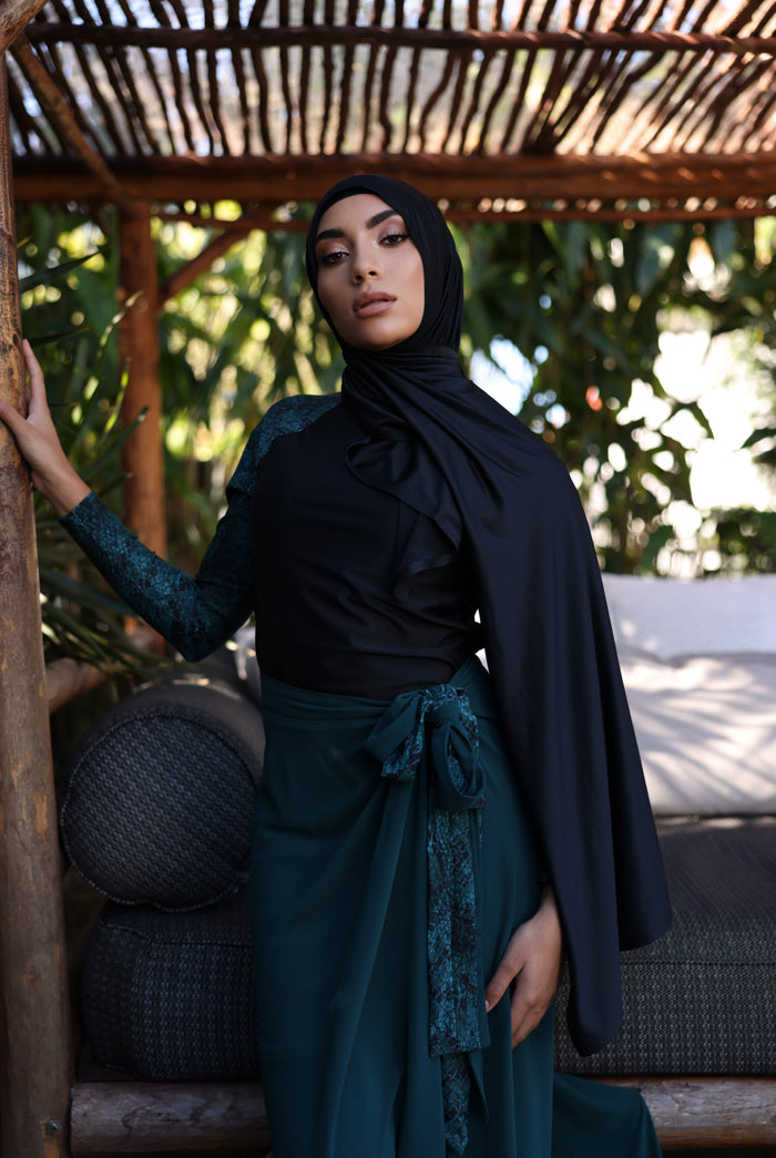 Performance/Swim Wrap Hijab - Black