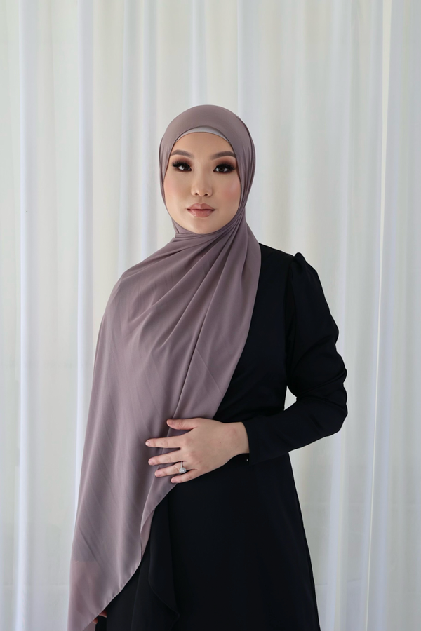 Chiffon Rectangle Hijab - 174 Taupe