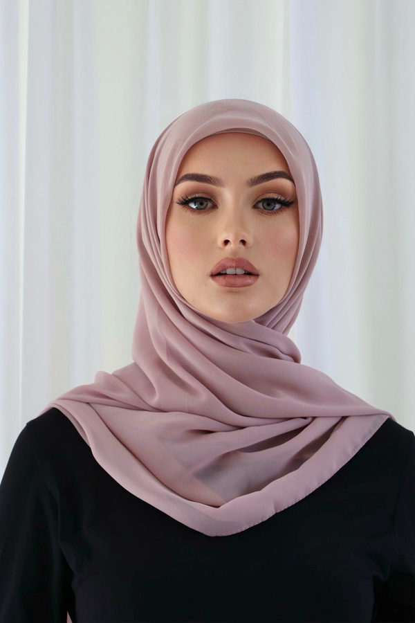 Chiffon Square Hijab - 140 Pink