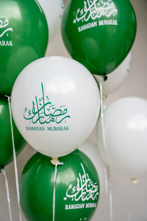 Ramadan Balloons - Green & White