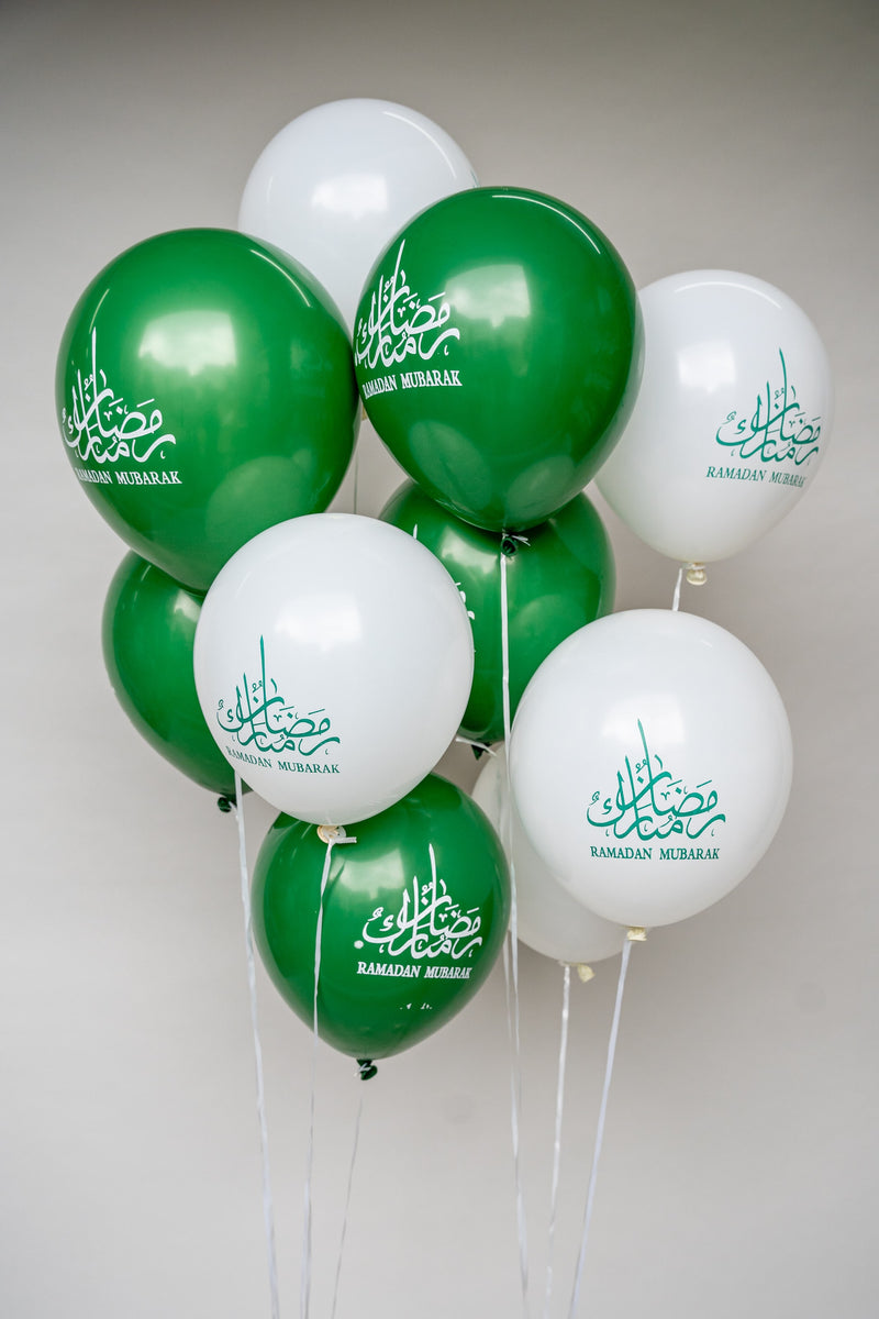 Ramadan Balloons - Green & White