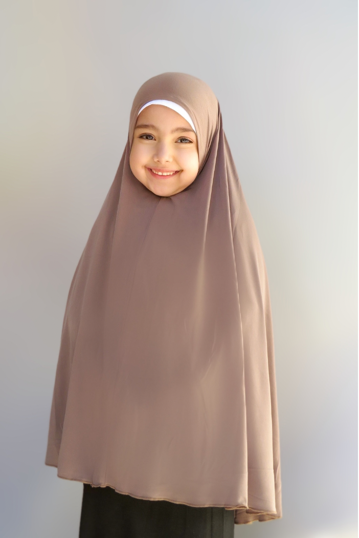 Girls Jilbab - Peanut