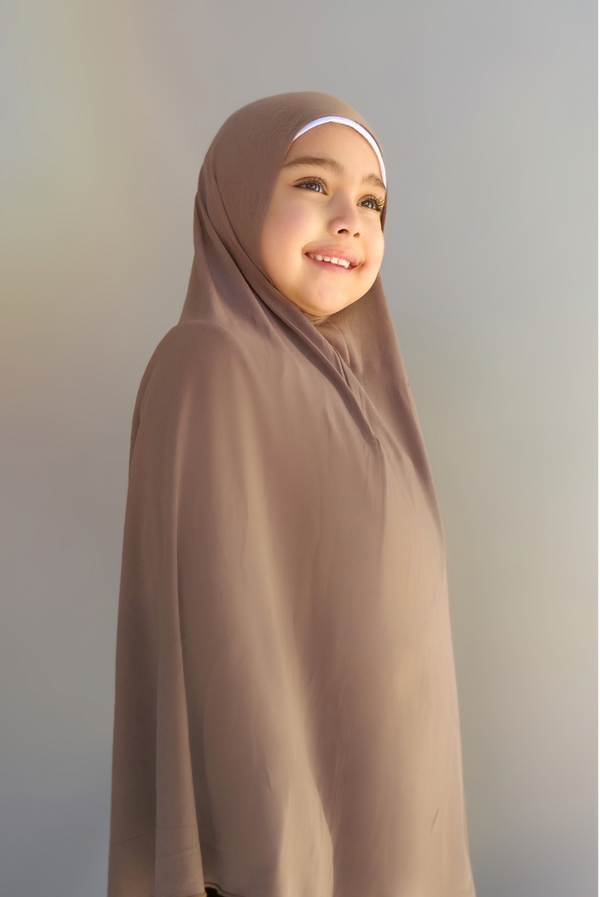 Girls Jilbab - Peanut