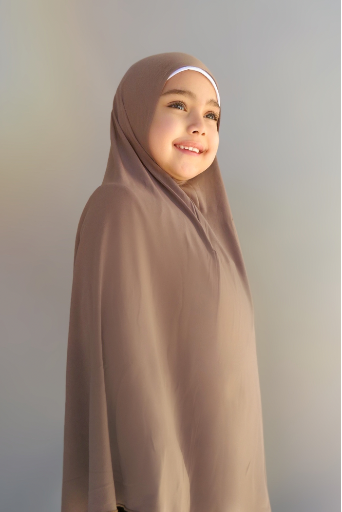 Girls Jilbab - Peanut