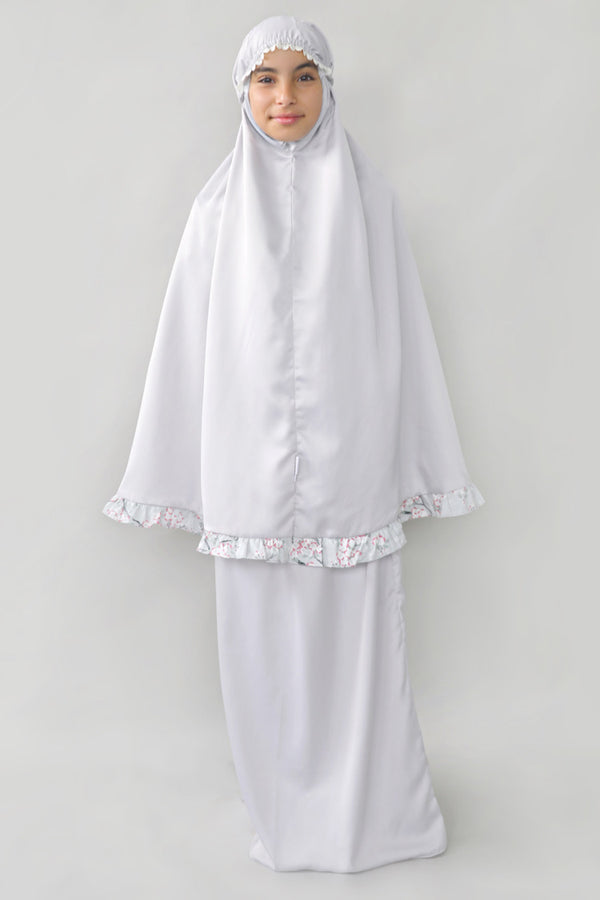 Girls 2pc Elegant Prayer Clothes - Grey