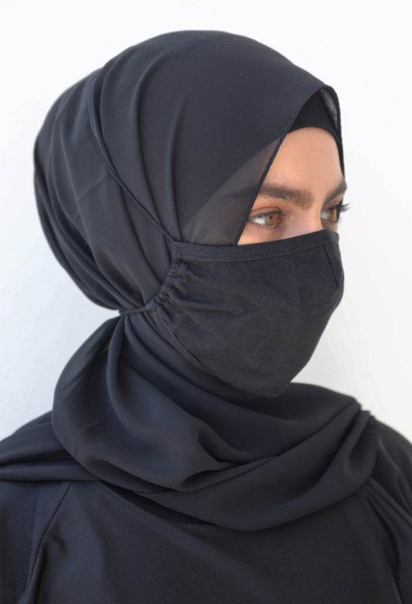 Hijab Friendly Face Mask - Black