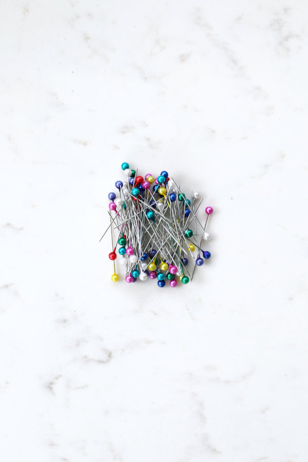 Round Headed Pins - Coloured
