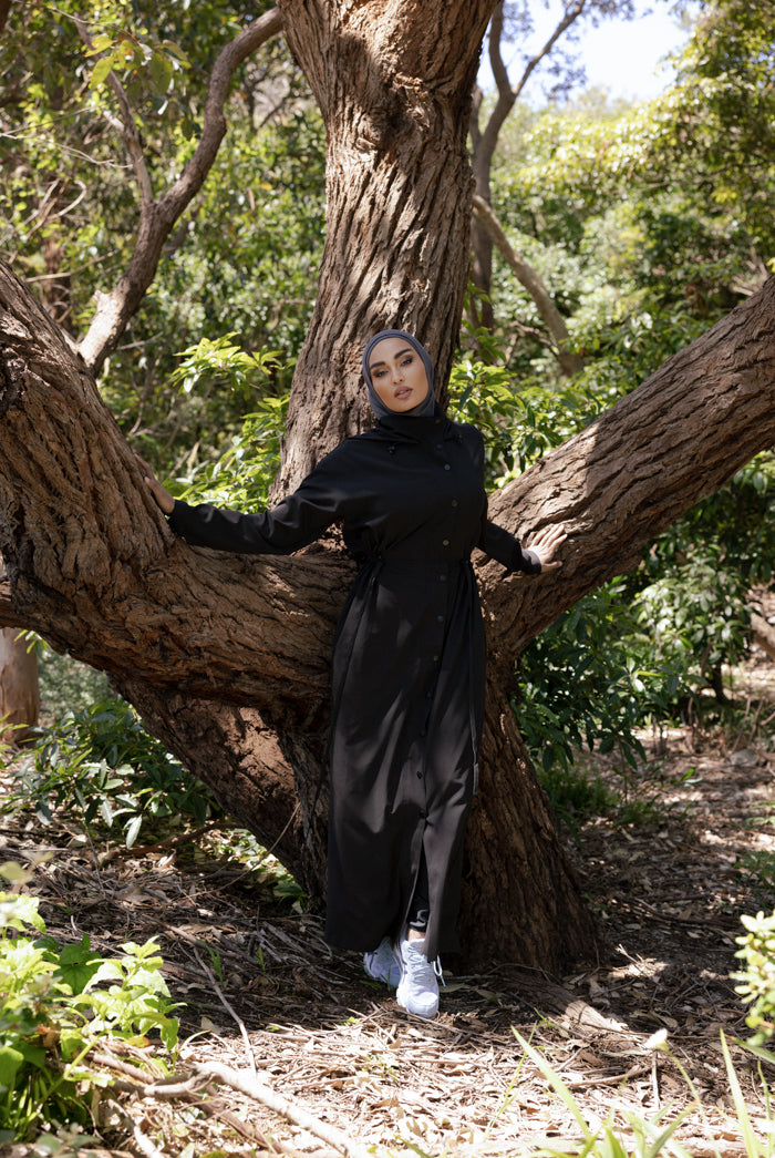 Sports Abaya - Black