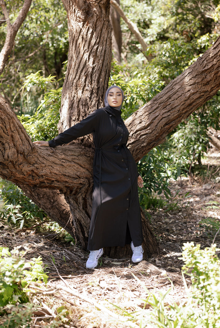 Sports Abaya - Black