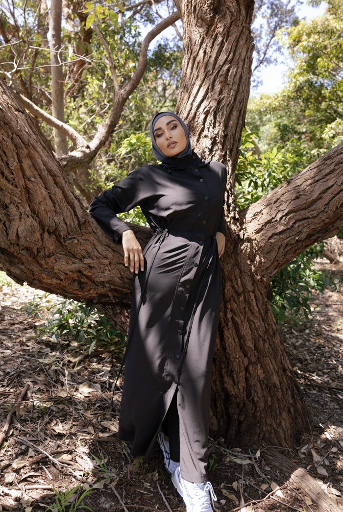 Sports Abaya - Black