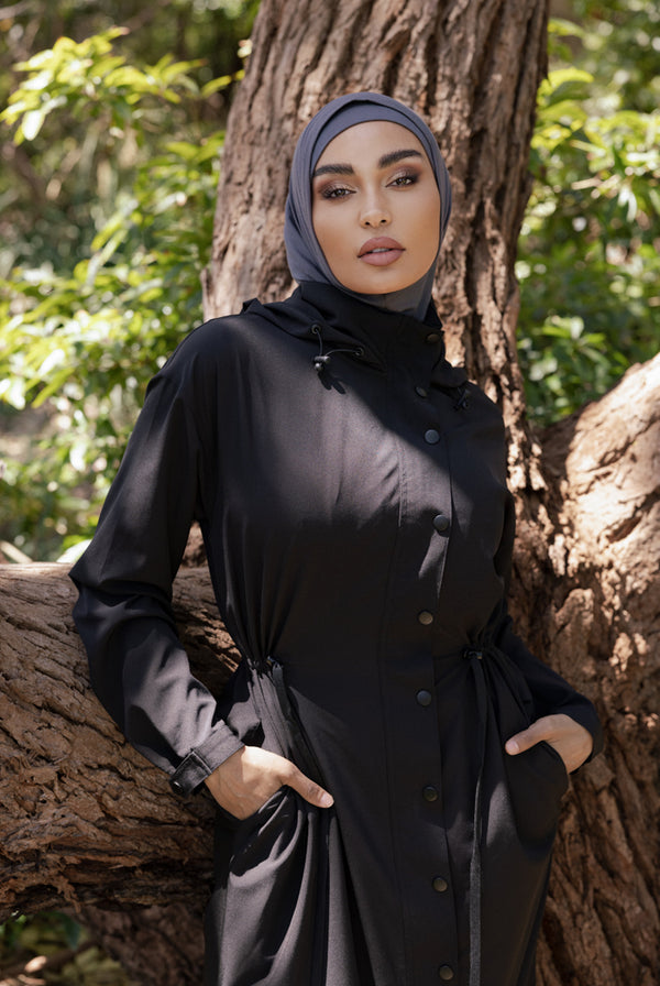 Sports Abaya - Black