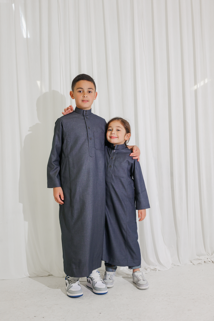 Boys Daffah Thobe - 13 Granite